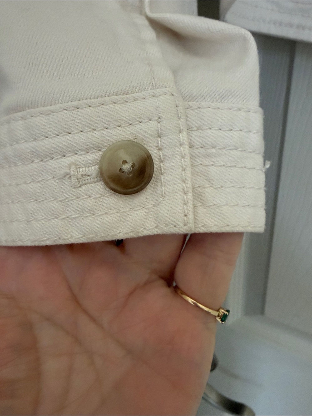 LOFT Cream Collarless Blazer Jacket - Picture 6 of 6